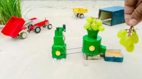 Diy tractor grapes juice machine mini science project #2 | flour mill | keep villa