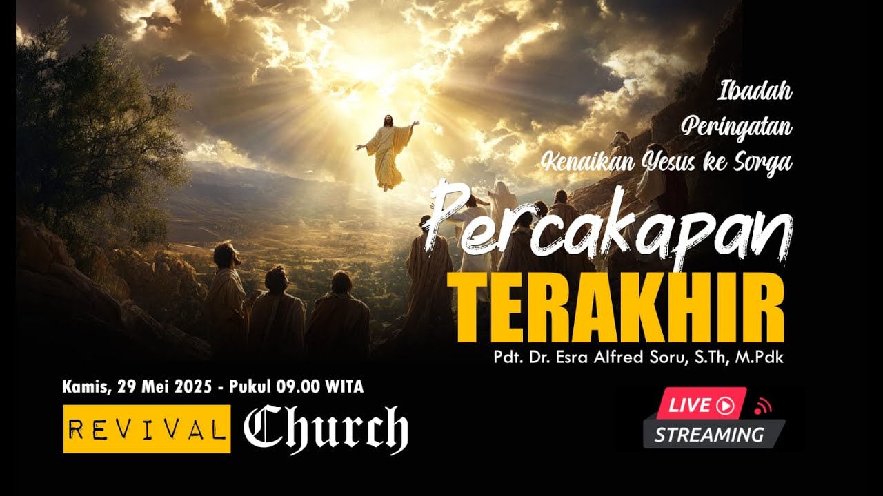 Pdt. Dr. Esra Soru: PERCAKAPAN TERAKHIR