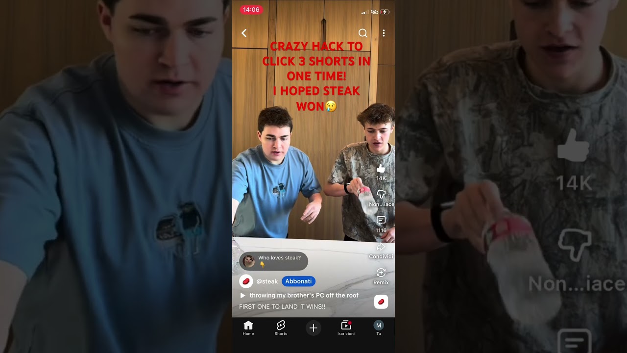 CRAZY YOUTUBE HACK TO CLICK 3 SHORTS A TE THE SAME TIME!