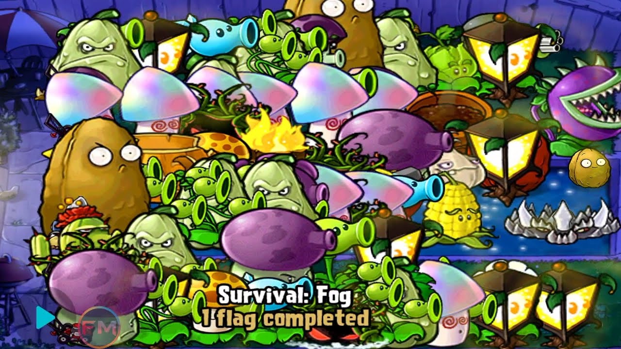 Plants Vs Zombies | Gameplay Survival day | PvZ mod menu Ep 021