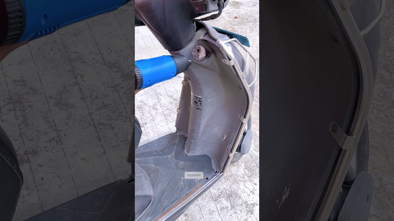 Scooty plastic Parts Repaired with Heat gun 