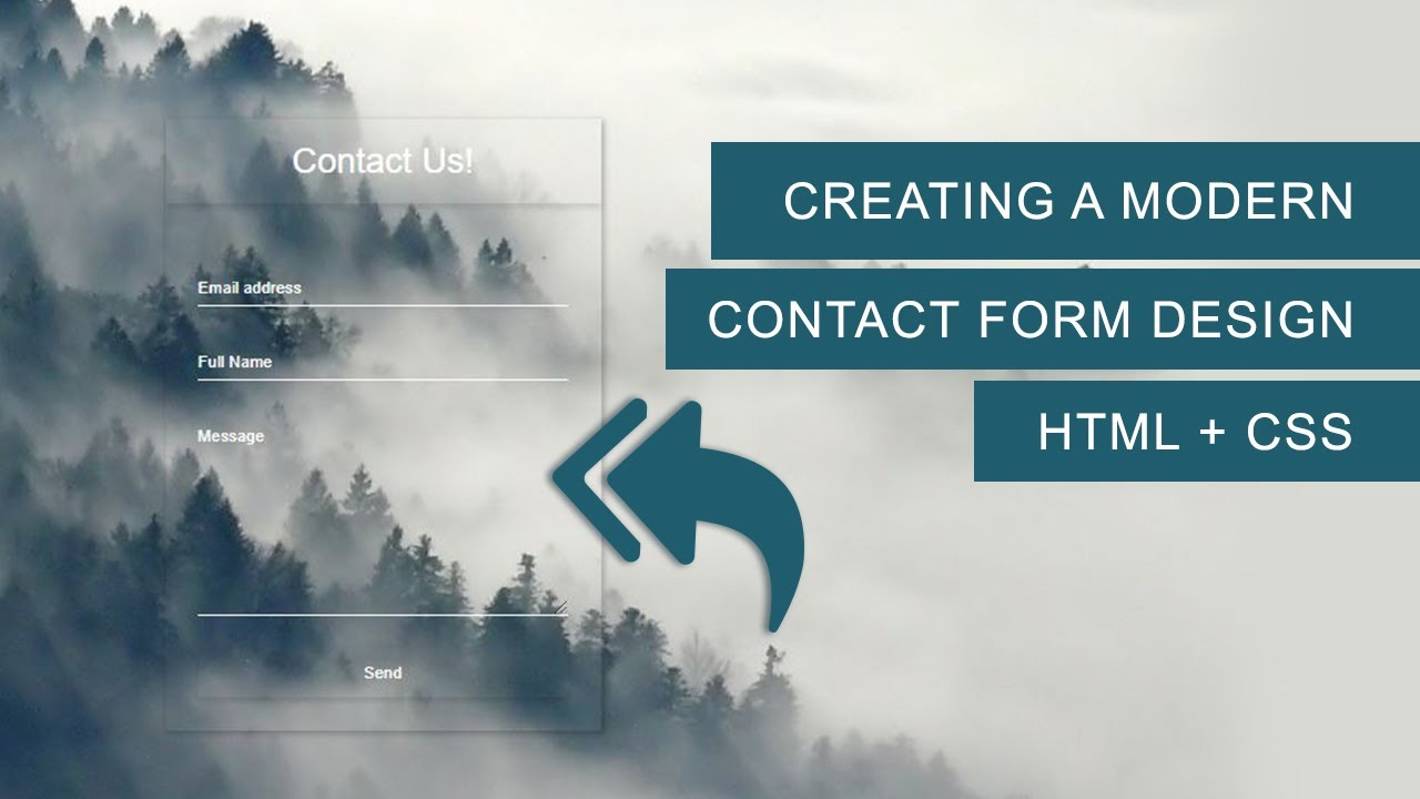 Modern Contact Form Design in HTML and CSS with Transparent Background -  YouTube