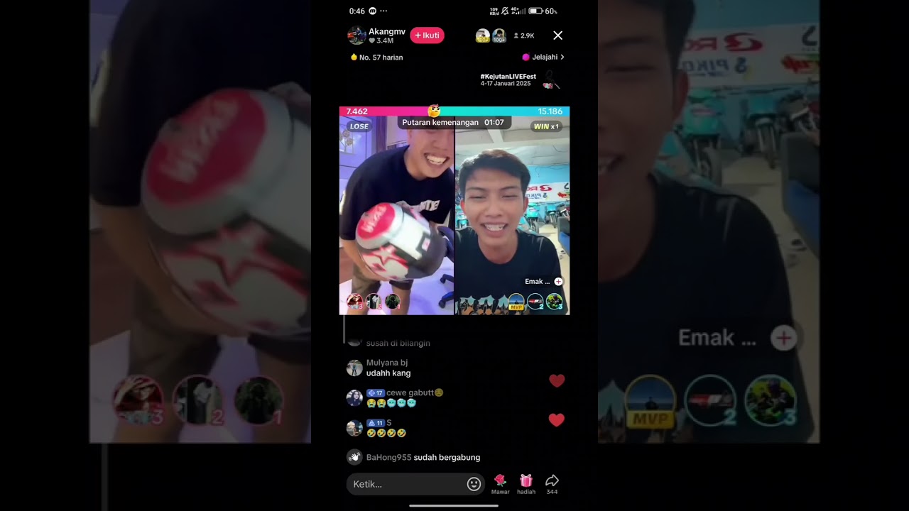 AKANG MV PK SAMA EMAK GILA | CHALLENGE BANTING HELM ARAI😱