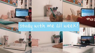 study with me for a week | 5 day time lapse