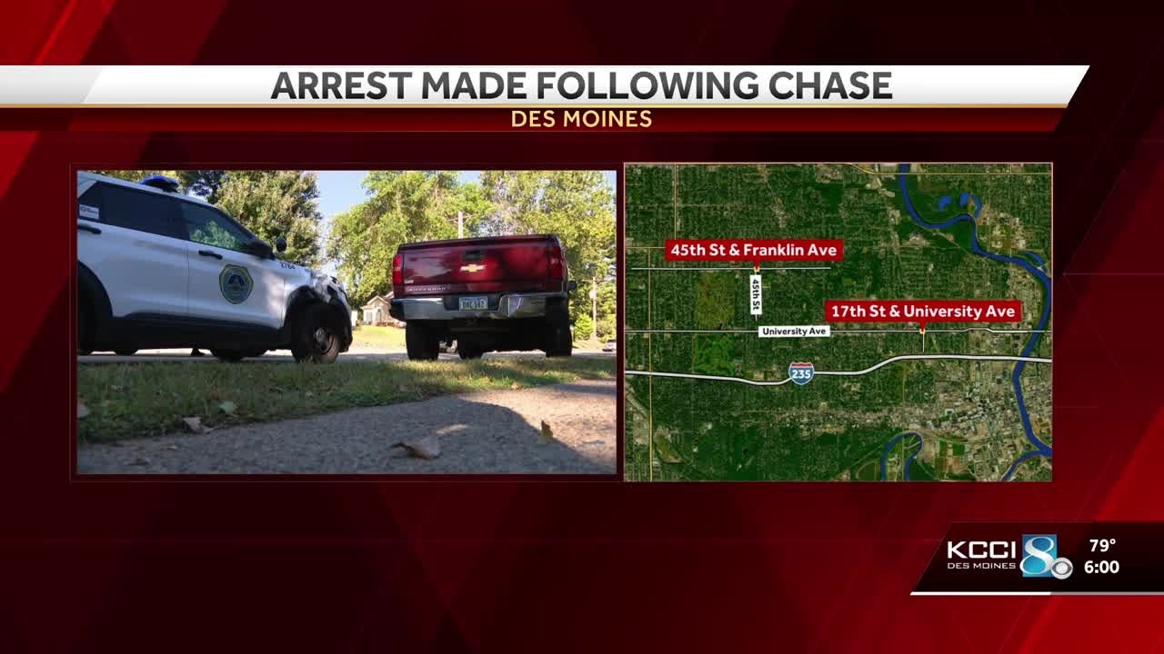 One in custody after Des Moines police pursuit ends in PIT maneuver ...
