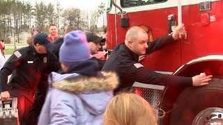 Kronenwetter dedicates new fire truck with push-in ceremony
