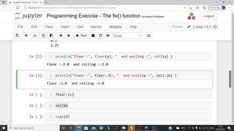 Julia Programming Exercise: Implementing the Fix Function with Julia.