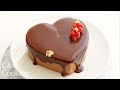 【バレンタイン】かわいいハートのチョコケーキの作り方  | ASMR スイーツ バタークリームケーキ お菓子作り
