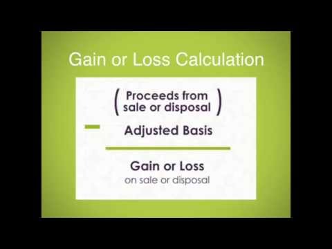 Calculating gain or loss for sale of property - YouTube