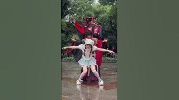 Thumbnail of Puppet dance with 2 movers 🎭 #puppetdance #puppetshow #nuodamce #hyuxiecos