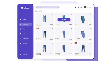 eShop UI design concept with Bunifu - C# WinForms