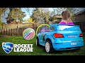 We made real life rocket league in our backyard