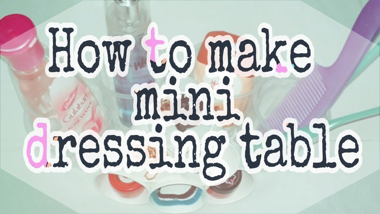 how to make mini dressing table / desk organizer using disposable tea glass by sail diy crafts