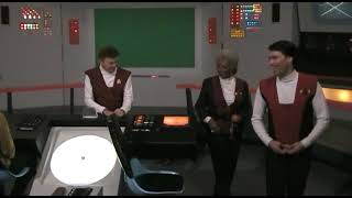 Star Trek: Of Gods and Men - Walter Koenig and Nichelle Nichols have fun while rehearsing a scene