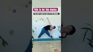 Message to my fellow moms: 2 minutes of yoga is enough. #busymoms #momstrong #yogaformoms #dailyyoga