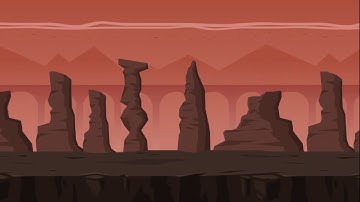 Bridge to Volcano | 2D Parallax Horizontal Game Background using GameMaker Studio