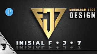 How To Make Monogram Logo Design F+J+7 || Pixellab Tutorial
