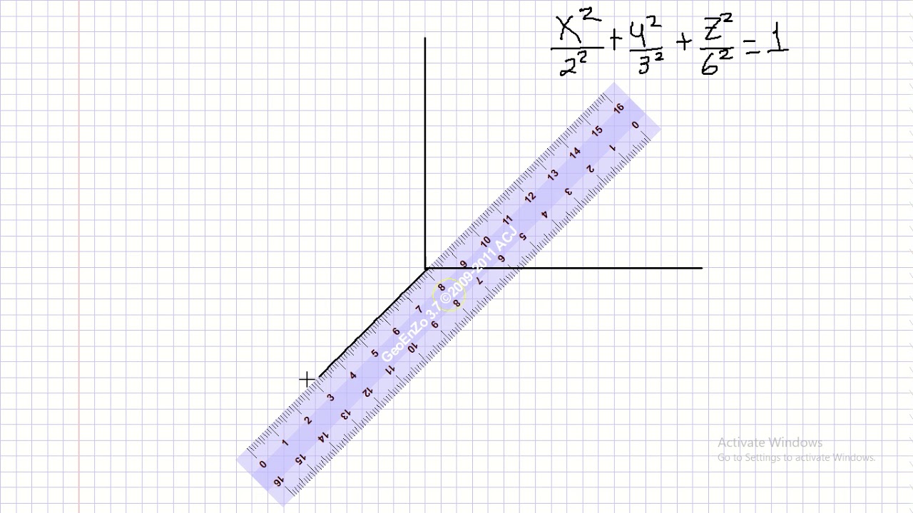 Grafica del Elipsoide en el plano XYZ