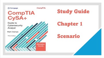 CompTIA CySA+ Guide to Cybersecurity Analyst (CSO-003) Chapter 1 Scenario.