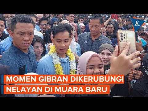 Momen Gibran ‘Dikerubungi’ Nelayan Minta Berfoto di Muara Baru