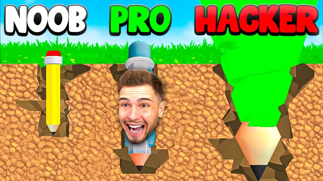 NOOB vs. PRO vs. HACKER in PEN DIG?! - YouTube