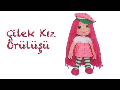 Çilek Kız Amigurumi Bebek - Baş Örülüşü 1 (Strawberry Shortcake )