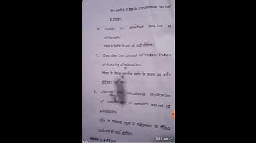 M.ed 1 semester paper ccs University Meerut Philosophical foundations of education June 2021