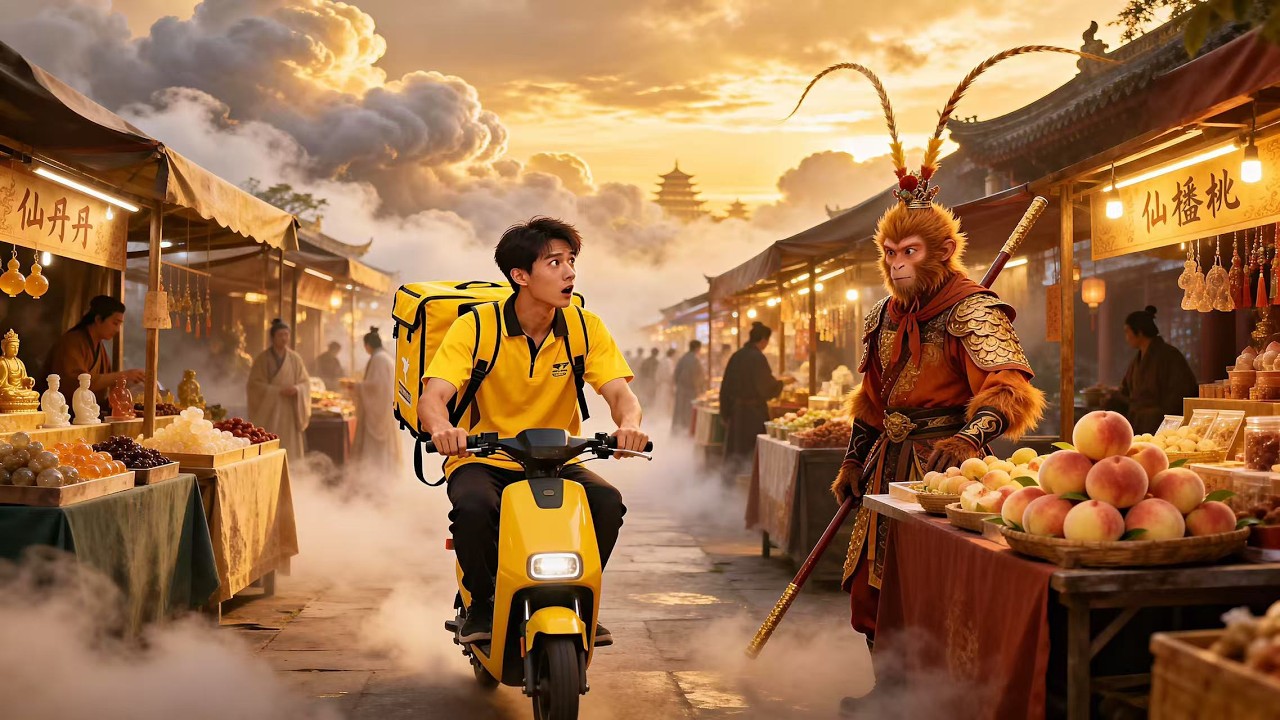 Kurir makanan masuk pasar surga? Dapat grup WA dewa, temui Sun Wukong!