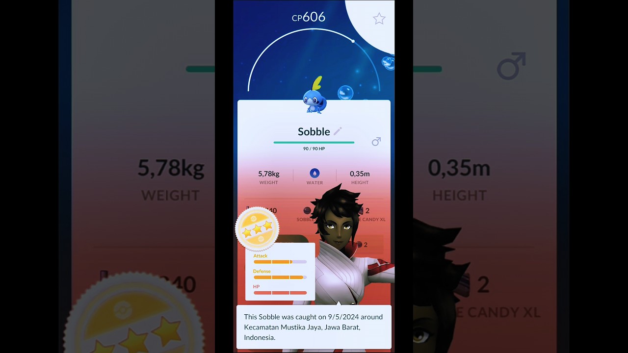 Я поймал Соббла в Pokemon GO Indonesia | 