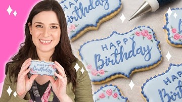 How To Pipe Lettering On Cookies Without A Projector