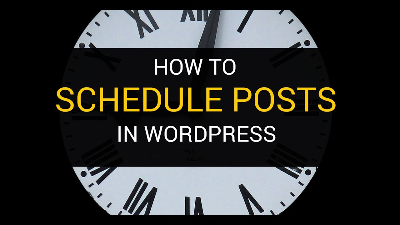 How To Schedule Posts in WordPress - YouTube