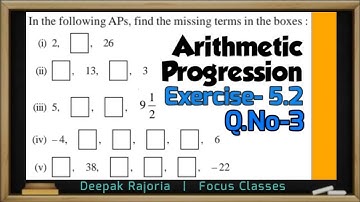 Class 10 Ex 5.2 Q3 Maths (Arithmetic Progression, AP) NCERT, CBSE, Find the missing terms in the box