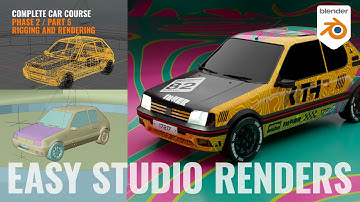 Complete Low Poly Car Tutorial - Part 13 - Studio Renders + Rolling Rig (No Add-ons)
