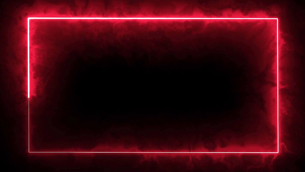 Neon Lights rectangle frame animated loop background, Neon Border video ...
