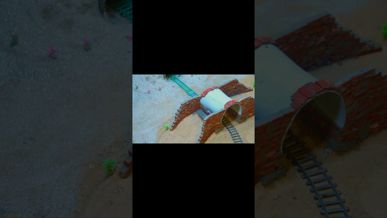 diy mini tractor builds strong overhead bridge for train and vechicle