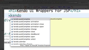Getting Started With The Kendo UI JSP Wrappers - Episode 1