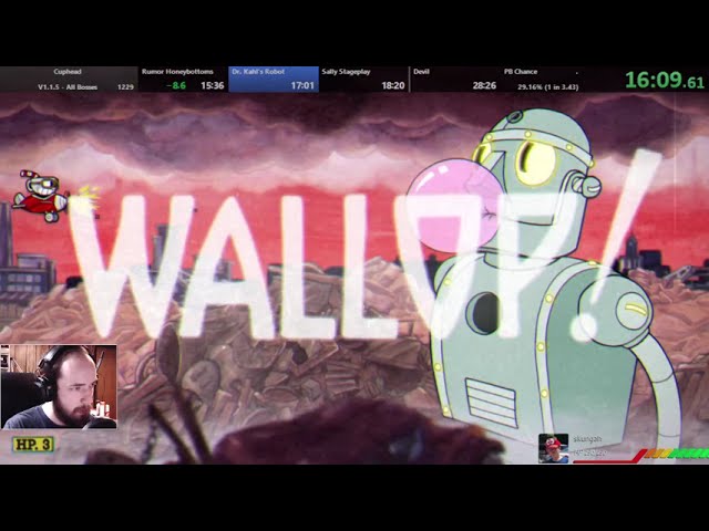 World Record] Cuphead - Any% (Regular) in 24:16 