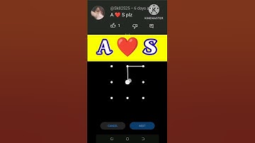 Thumbnail of A ❤️ S love pattern as lock pattern video #song #bollywood #music #love #gk #viralshorts