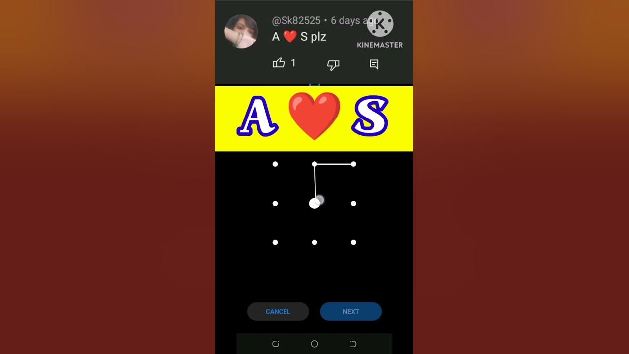 A ❤️ S love pattern as lock pattern video #song #bollywood #music #love #gk #viralshorts