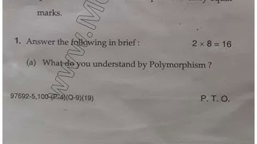 BCA 6th Sem Object Technologies & Programming Using Java Question Paper