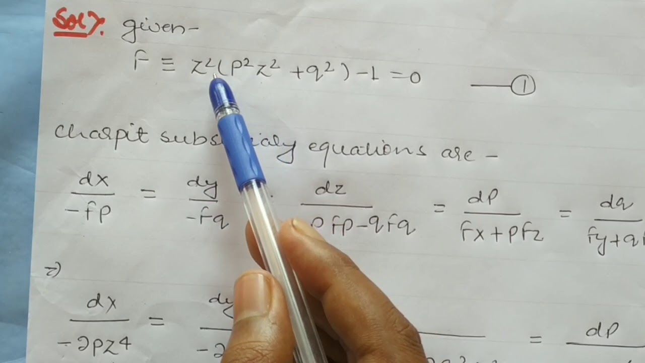 Charpit method in hindi | problem 3 - YouTube