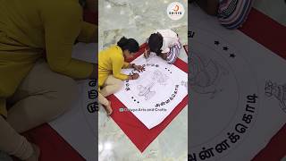 Tracing method for அன்னக்கொடி Sivan 🙏 for Fabric Painting #sivan #fabricpainting #art #tracing