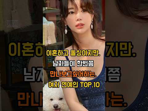이혼하고 돌싱이지만 남자들이 만나보고 싶어하는 여자 연예인 TOP.10