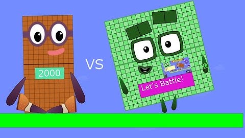 Numberblock 2000 vs 400 Battle
