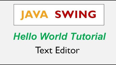 Java Swing Hello World Using Text Editor