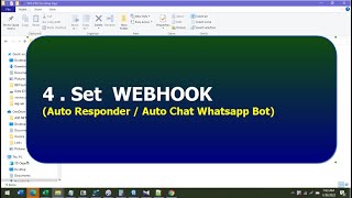 [WAGWPRO] 4  - Set  WEBHOOK  for Auto Responder / Auto Chat Whatsapp Bot