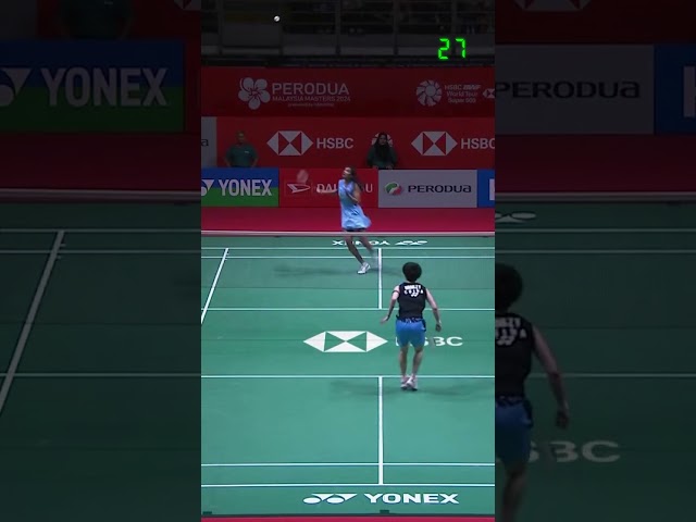 The best rally! (55 shots) Wang Zhi Yi vs Pusarla V. Sindhu | Malaysia Masters 2024 WS F #shorts class=