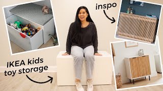 COMPLETELY TRANSFORMING IKEA TOY STORAGE INTO A MID-CENTURY MODERN SLATTED WOOD BENCH | DIY Hack