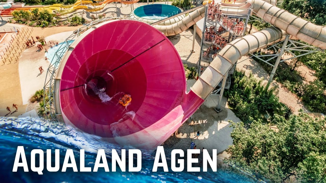 Giant Water Park in France! Aqualand Agen All Water Slides YouTube