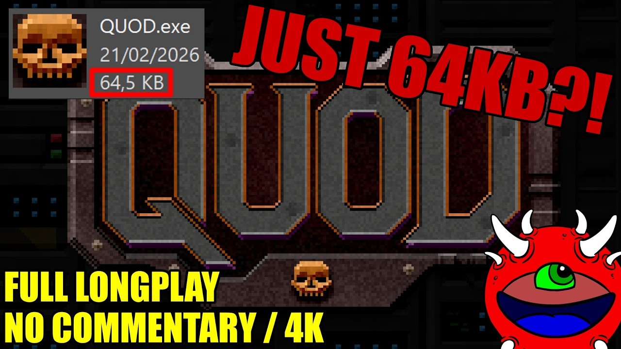 Quod Longplay - A Whole FPS In Just 64kb! - No Commentary